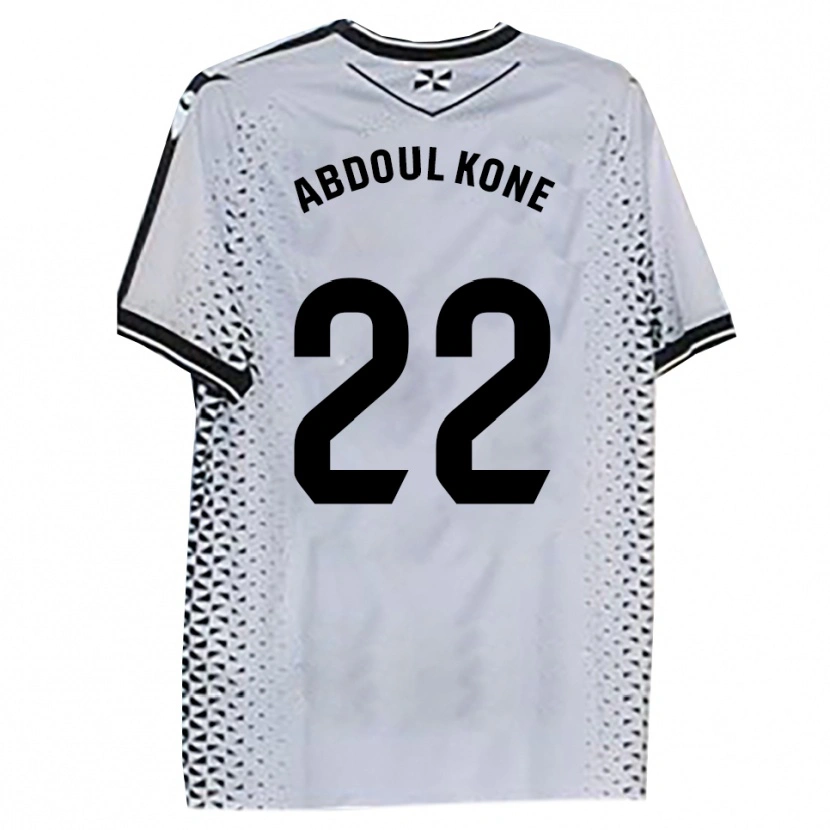 Danxen Män Kialy Abdoul Kone #22 Vit Svart Hemmatröja Matchtröjor 2025/26 Tröjor T-Tröja