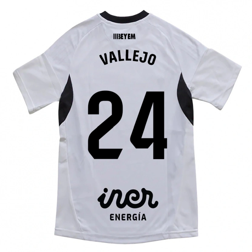 Danxen Män Jesús Vallejo #24 Vit Lila Hemmatröja Matchtröjor 2025/26 Tröjor T-Tröja