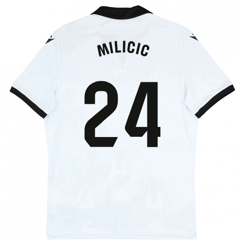 Danxen Män Nikola Milicic #24 Vit Svart Hemmatröja Matchtröjor 2025/26 Tröjor T-Tröja