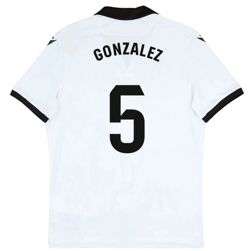 Danxen Män Sergio González #5 Vit Svart Hemmatröja Matchtröjor 2025/26 Tröjor T-Tröja