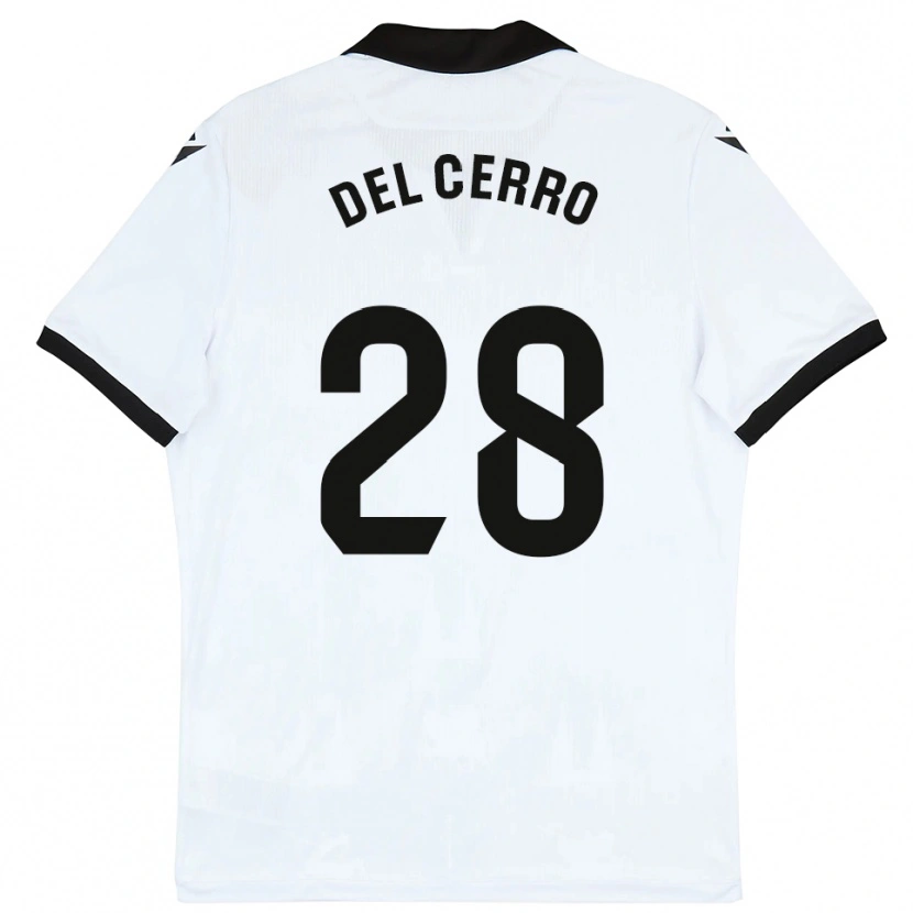 Danxen Män Saúl Del Cerro #28 Vit Svart Hemmatröja Matchtröjor 2025/26 Tröjor T-Tröja
