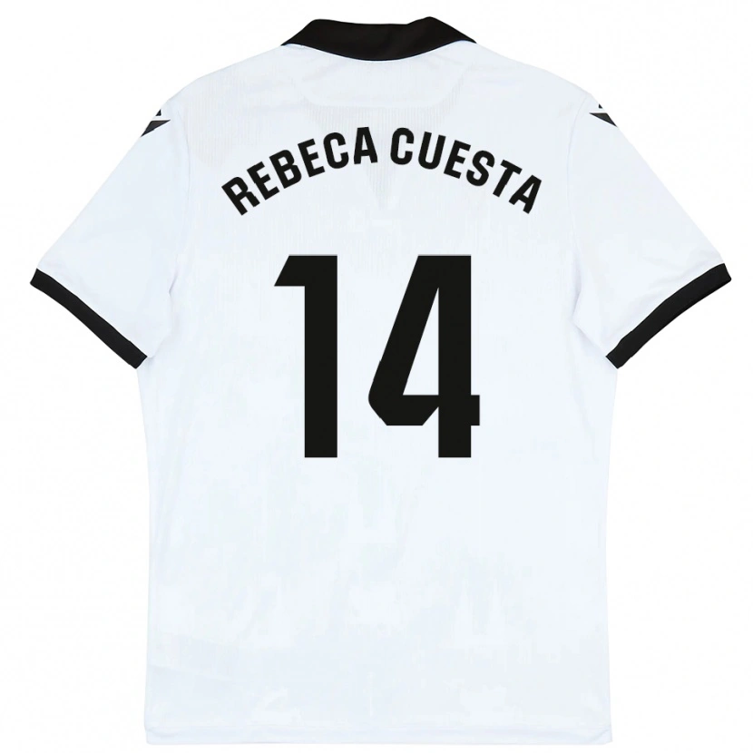 Danxen Män Rebeca Cuesta #14 Vit Svart Hemmatröja Matchtröjor 2025/26 Tröjor T-Tröja