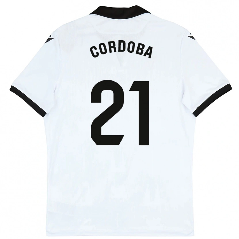 Danxen Män Iñigo Córdoba #21 Vit Svart Hemmatröja Matchtröjor 2025/26 Tröjor T-Tröja