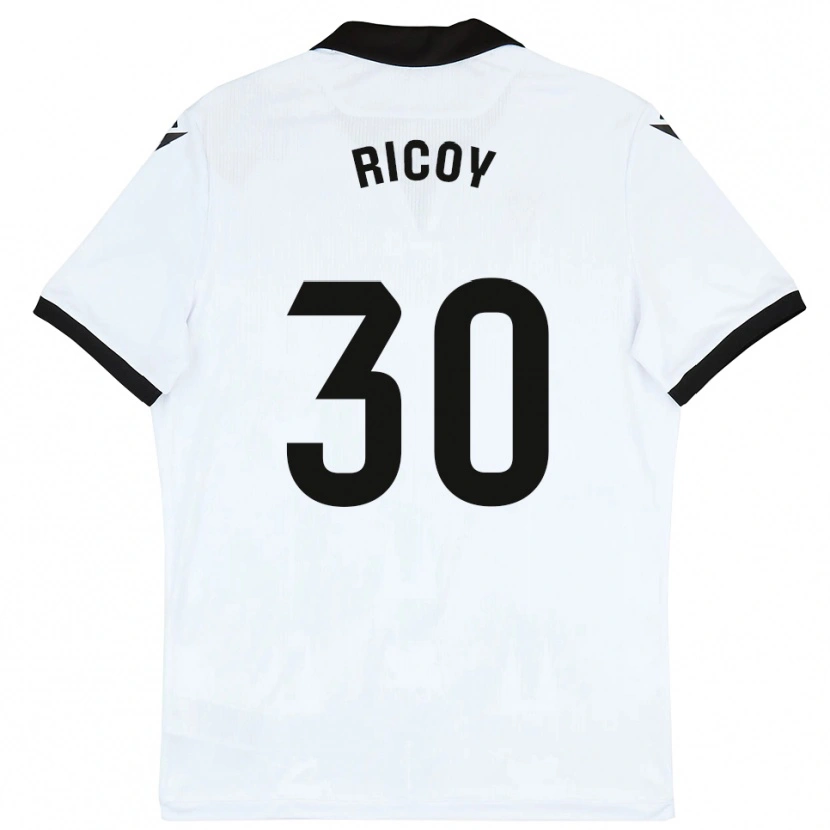Danxen Män Lucas Ricoy #30 Vit Svart Hemmatröja Matchtröjor 2025/26 Tröjor T-Tröja