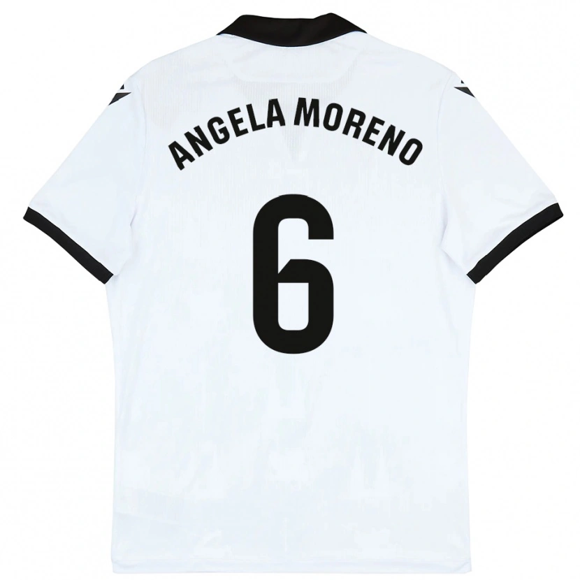 Danxen Män Angela Moreno #6 Vit Svart Hemmatröja Matchtröjor 2025/26 Tröjor T-Tröja
