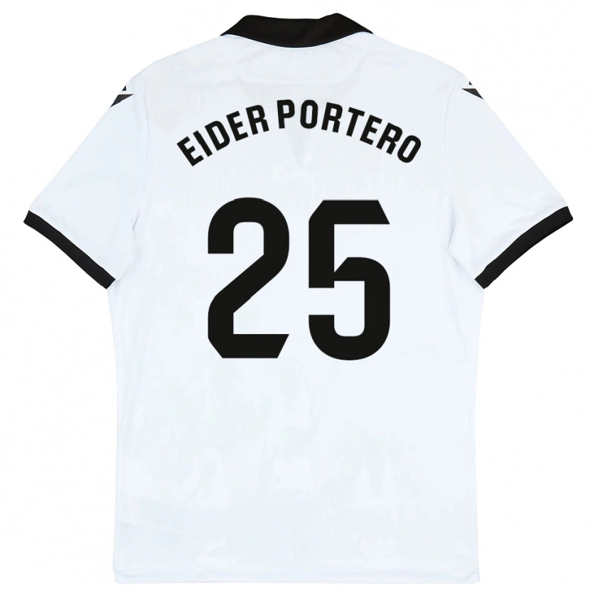 Danxen Män Eider Portero #25 Vit Svart Hemmatröja Matchtröjor 2025/26 Tröjor T-Tröja
