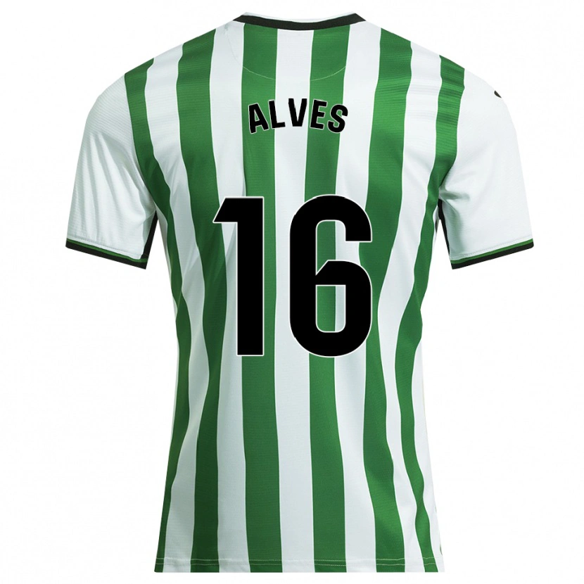 Danxen Män Rubén Alves #16 Vit Grön Hemmatröja Matchtröjor 2025/26 Tröjor T-Tröja