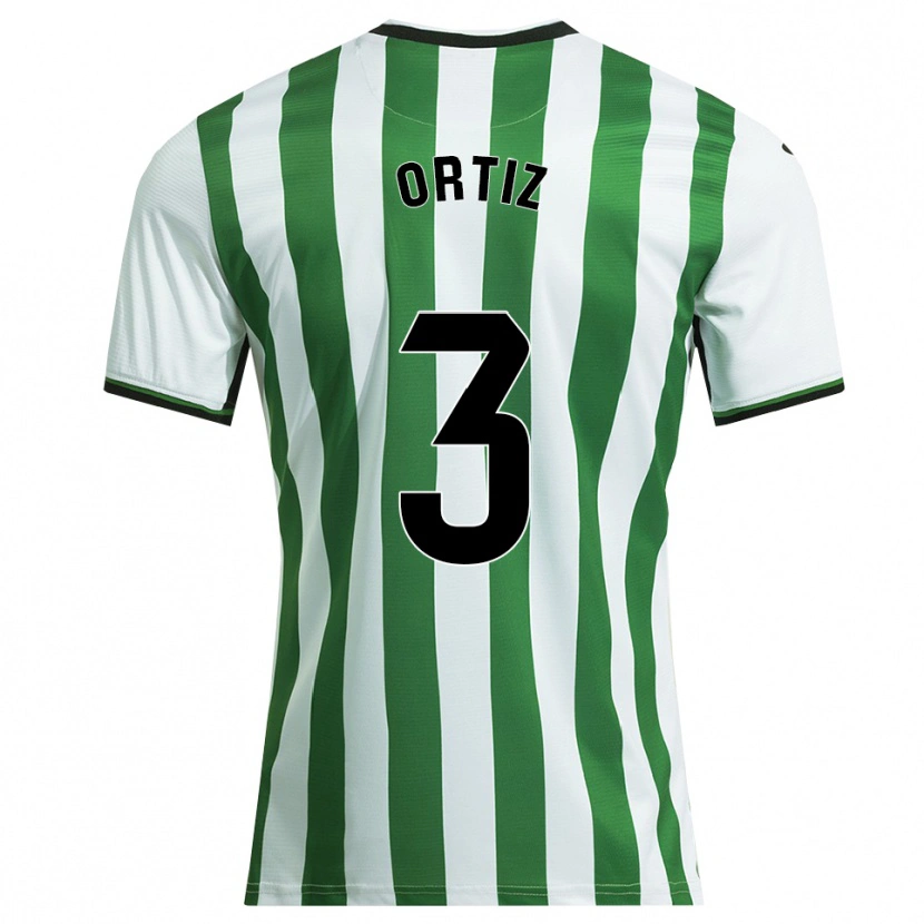 Danxen Män Josema Ortiz #3 Vit Grön Hemmatröja Matchtröjor 2025/26 Tröjor T-Tröja
