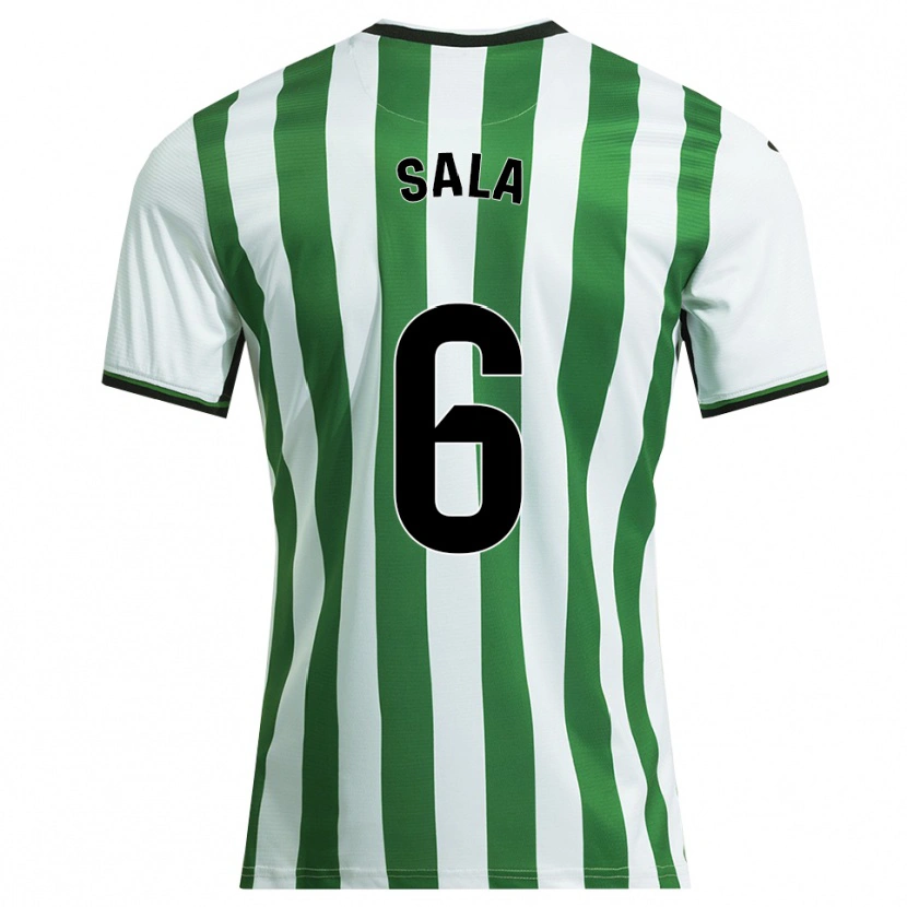 Danxen Män Álex Sala #6 Vit Grön Hemmatröja Matchtröjor 2025/26 Tröjor T-Tröja