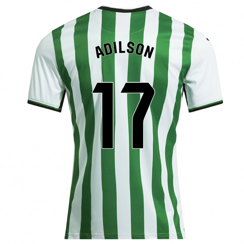 Danxen Män Adilson #17 Vit Grön Hemmatröja Matchtröjor 2025/26 Tröjor T-Tröja