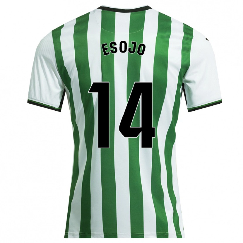 Danxen Män Marta Esojo Serrano #14 Vit Grön Hemmatröja Matchtröjor 2025/26 Tröjor T-Tröja