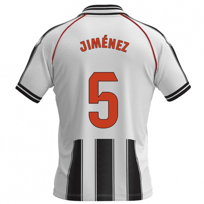 Danxen Män Alberto Jiménez #5 Vit Svart Hemmatröja Matchtröjor 2025/26 Tröjor T-Tröja