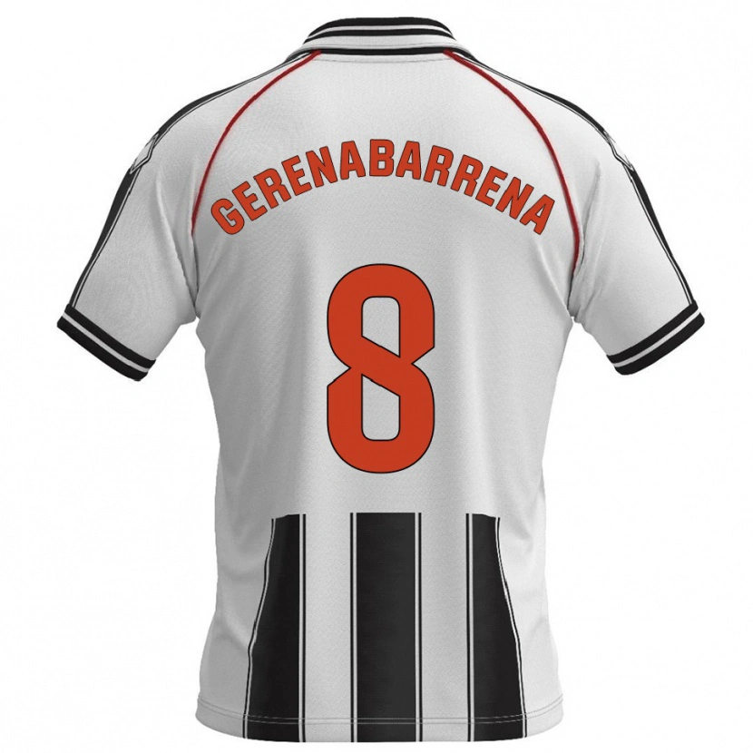 Danxen Män Beñat Gerenabarrena #8 Vit Svart Hemmatröja Matchtröjor 2025/26 Tröjor T-Tröja