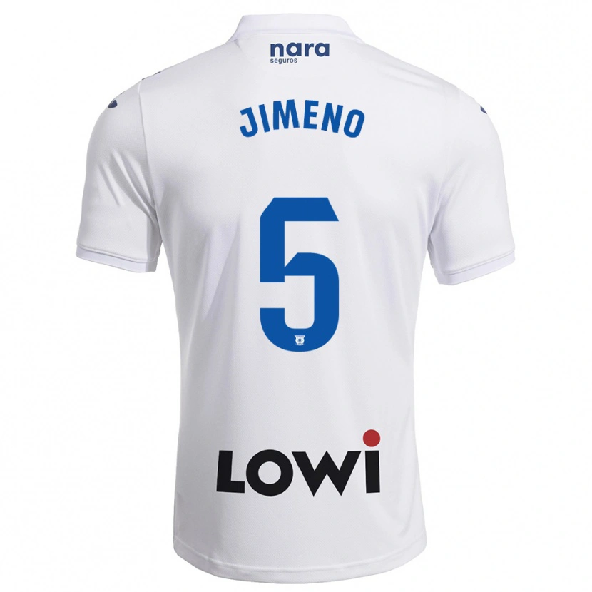 Danxen Män Luis Jimeno #5 Vit Marinblå Hemmatröja Matchtröjor 2025/26 Tröjor T-Tröja