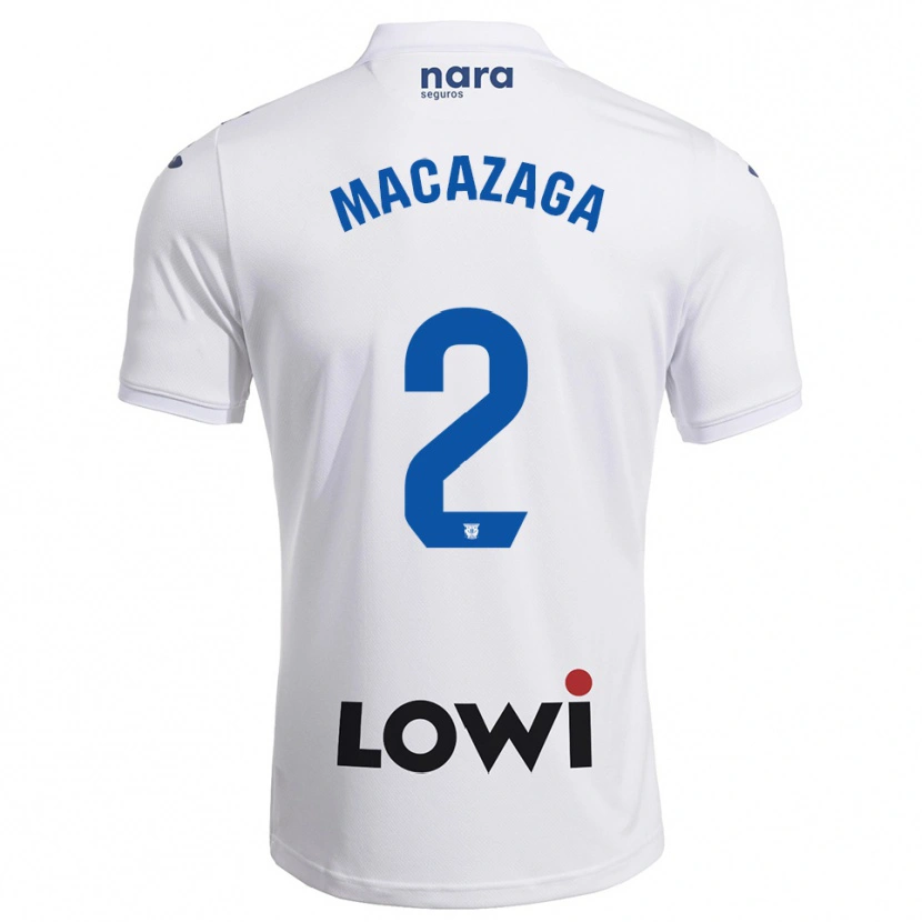Danxen Män Lucas Macazaga #2 Vit Marinblå Hemmatröja Matchtröjor 2025/26 Tröjor T-Tröja