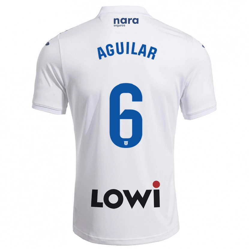 Danxen Män Lalo Aguilar #6 Vit Marinblå Hemmatröja Matchtröjor 2025/26 Tröjor T-Tröja