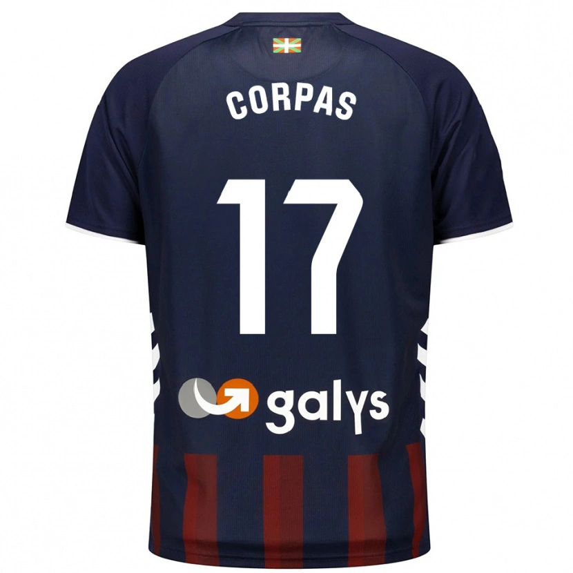 Danxen Män José Corpas #17 Marinblå Röd Hemmatröja Matchtröjor 2025/26 Tröjor T-Tröja