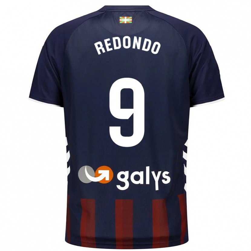 Danxen Män Ekaitz Redondo #9 Marinblå Röd Hemmatröja Matchtröjor 2025/26 Tröjor T-Tröja