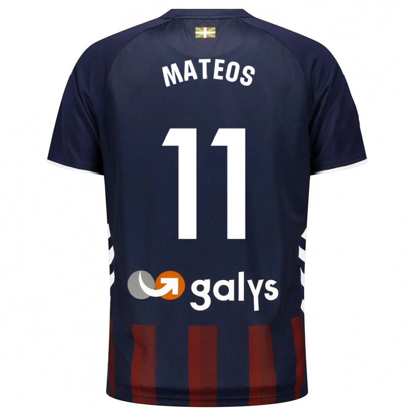 Danxen Män Endika Mateos #11 Marinblå Röd Hemmatröja Matchtröjor 2025/26 Tröjor T-Tröja