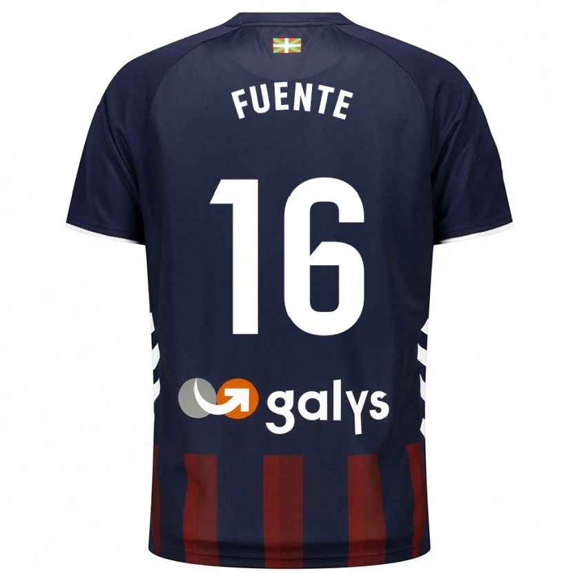 Danxen Män Mario Fuente #16 Marinblå Röd Hemmatröja Matchtröjor 2025/26 Tröjor T-Tröja