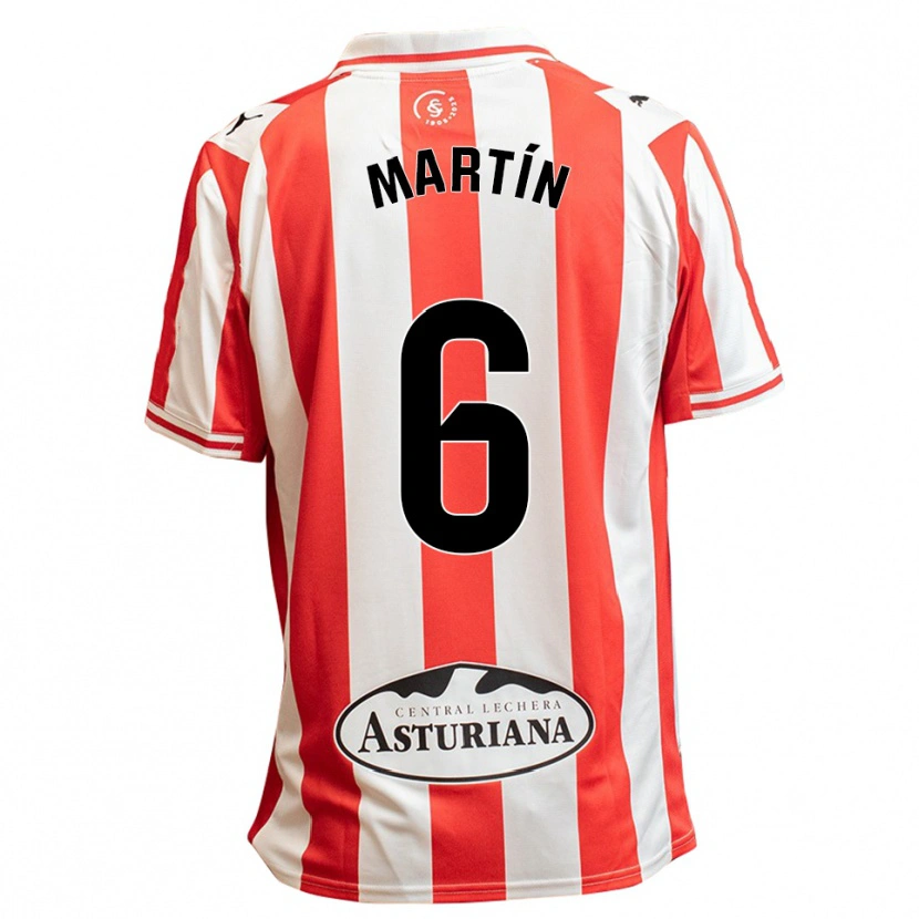 Danxen Män Nacho Martín #6 Vit Röd Hemmatröja Matchtröjor 2025/26 Tröjor T-Tröja