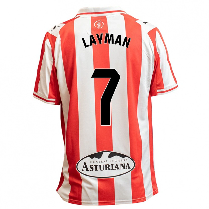 Danxen Män Jhon Layman #7 Vit Röd Hemmatröja Matchtröjor 2025/26 Tröjor T-Tröja