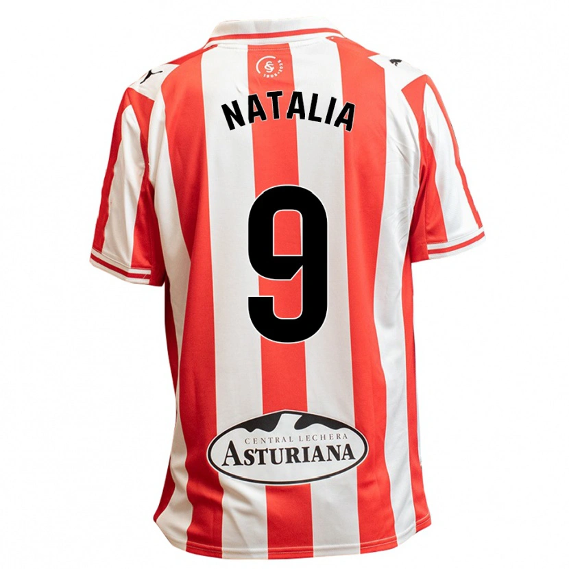 Danxen Män Natalia Sobero González #9 Vit Röd Hemmatröja Matchtröjor 2025/26 Tröjor T-Tröja