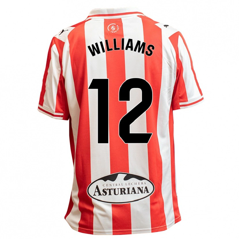 Danxen Män Aaron Williams #12 Vit Röd Hemmatröja Matchtröjor 2025/26 Tröjor T-Tröja