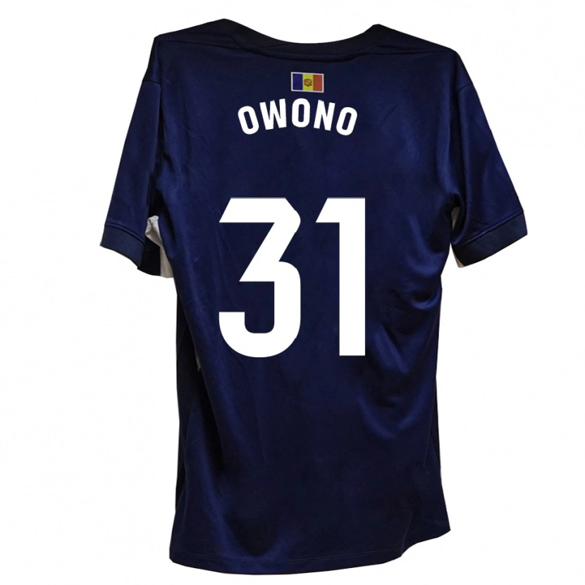 Danxen Män Jesús Owono #31 Marinblått Vitt Hemmatröja Matchtröjor 2025/26 Tröjor T-Tröja