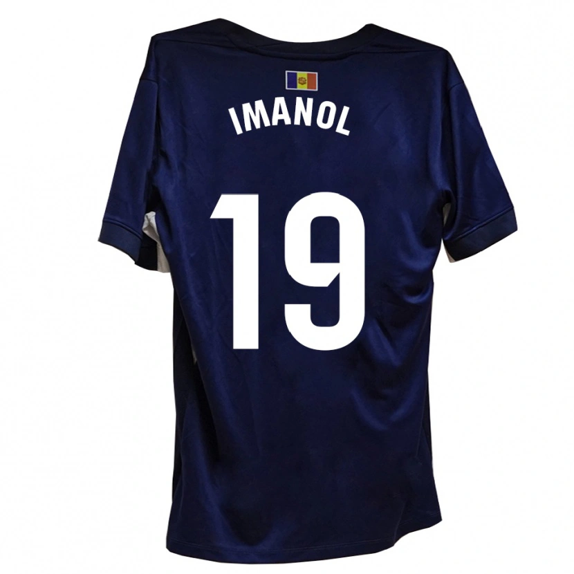 Danxen Män Imanol García De Albéniz #19 Marinblått Vitt Hemmatröja Matchtröjor 2025/26 Tröjor T-Tröja