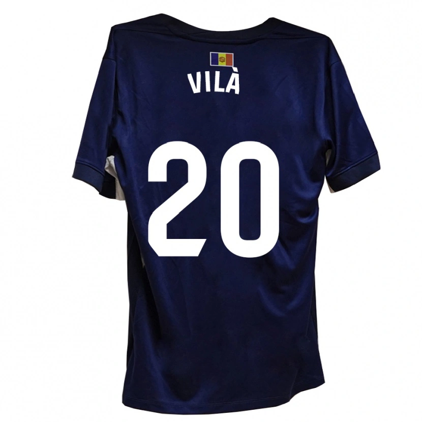 Danxen Män Martí Vilà #20 Marinblått Vitt Hemmatröja Matchtröjor 2025/26 Tröjor T-Tröja