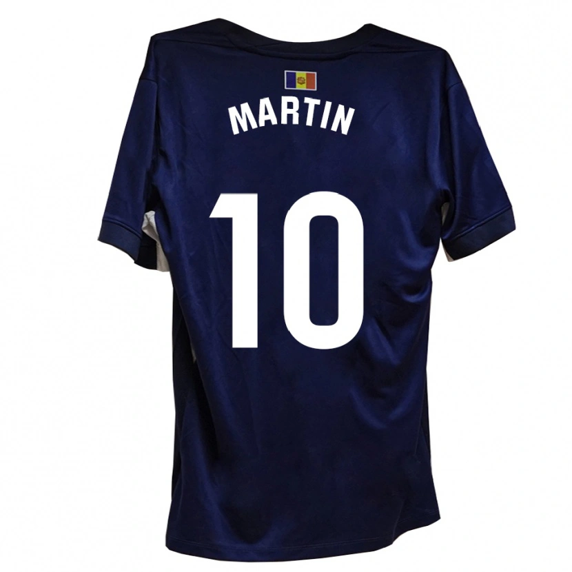 Danxen Män Álvaro Martín #10 Marinblått Vitt Hemmatröja Matchtröjor 2025/26 Tröjor T-Tröja