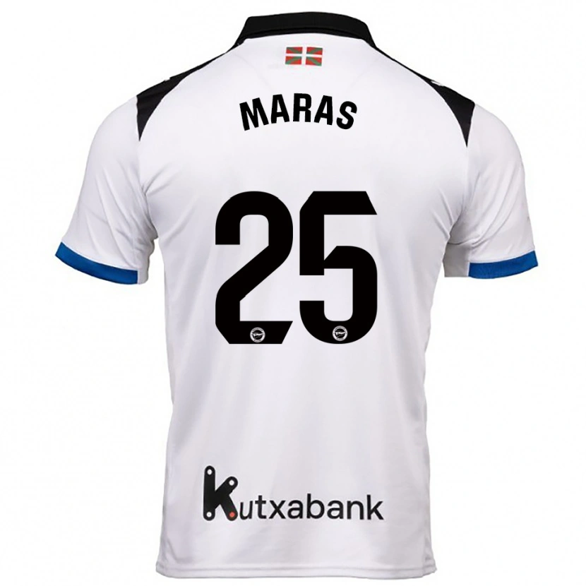 Danxen Män Nikola Maras #25 Vit Blå Bortatröja Matchtröjor 2025/26 Tröjor T-Tröja