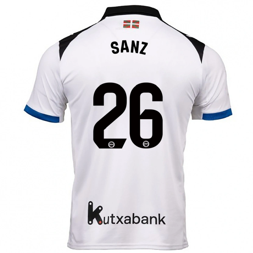 Danxen Män Paco Sanz #26 Vit Blå Bortatröja Matchtröjor 2025/26 Tröjor T-Tröja