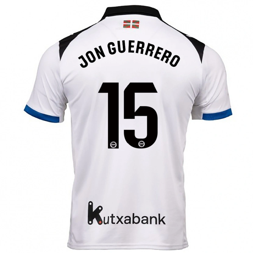 Danxen Män Julen Jon Guerrero #15 Vit Blå Bortatröja Matchtröjor 2025/26 Tröjor T-Tröja