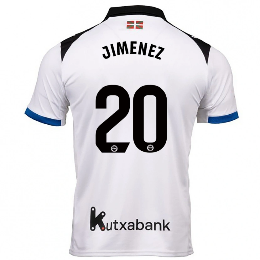 Danxen Män Encarnacion Jimenez #20 Vit Blå Bortatröja Matchtröjor 2025/26 Tröjor T-Tröja