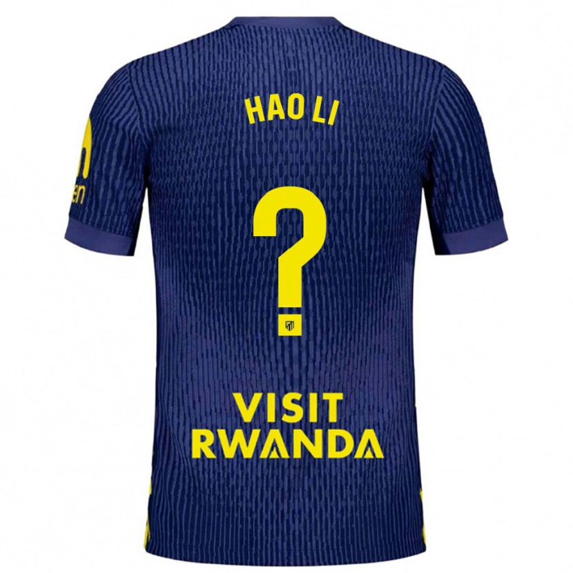 Danxen Män Hao Li #0 Marinblå Gul Bortatröja Matchtröjor 2025/26 Tröjor T-Tröja