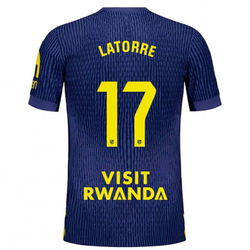 Danxen Män Barbara Latorre #17 Marinblå Gul Bortatröja Matchtröjor 2025/26 Tröjor T-Tröja