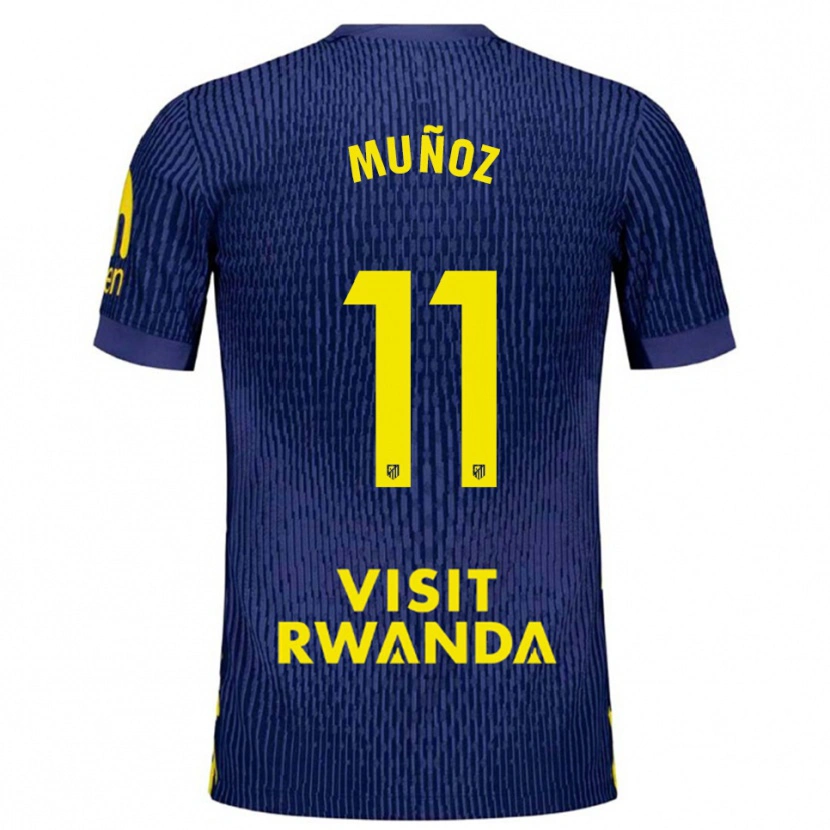 Danxen Män Dani Muñoz #11 Marinblå Gul Bortatröja Matchtröjor 2025/26 Tröjor T-Tröja
