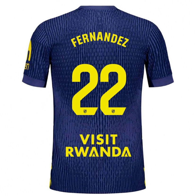 Danxen Män David Fernández #22 Marinblå Gul Bortatröja Matchtröjor 2025/26 Tröjor T-Tröja