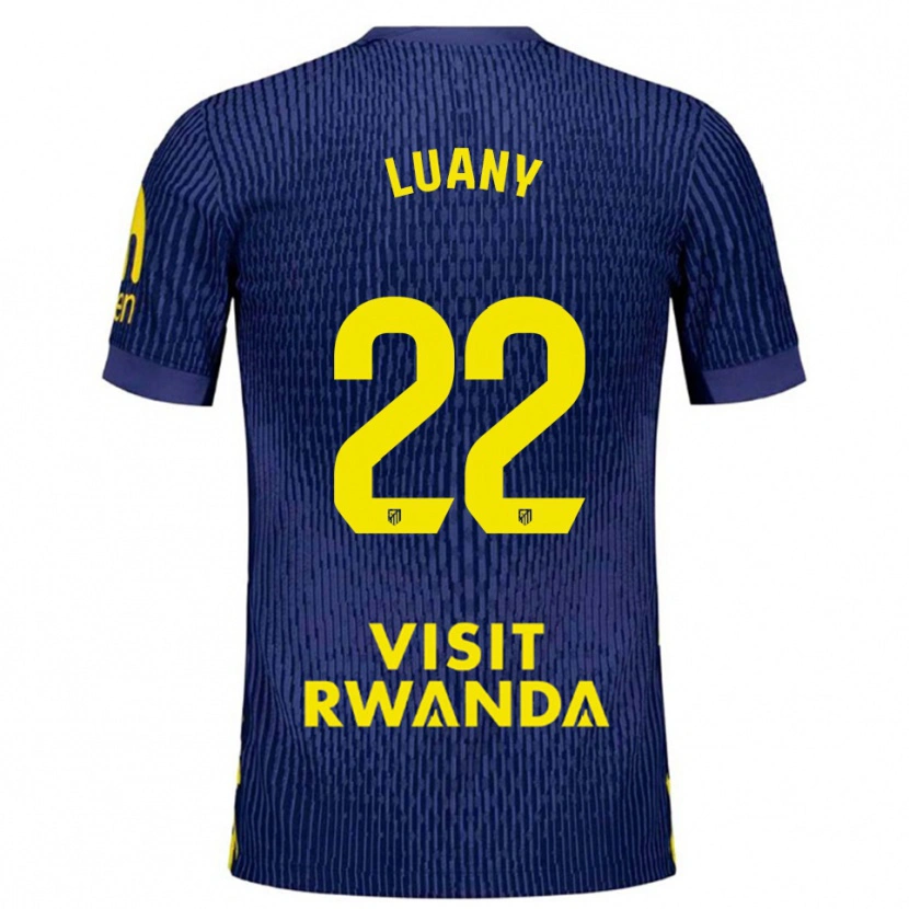 Danxen Män Luany Vitória Da Silva Rosa #22 Marinblå Gul Bortatröja Matchtröjor 2025/26 Tröjor T-Tröja
