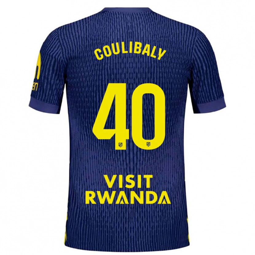 Danxen Män Izan Coulibaly #40 Marinblå Gul Bortatröja Matchtröjor 2025/26 Tröjor T-Tröja