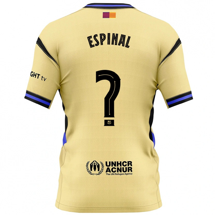 Danxen Män Jorge Espinal #0 Gul Svart Bortatröja Matchtröjor 2025/26 Tröjor T-Tröja