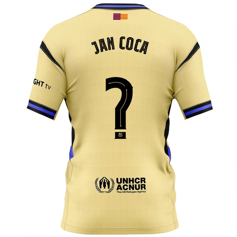 Danxen Män Jan Coca #0 Gul Svart Bortatröja Matchtröjor 2025/26 Tröjor T-Tröja
