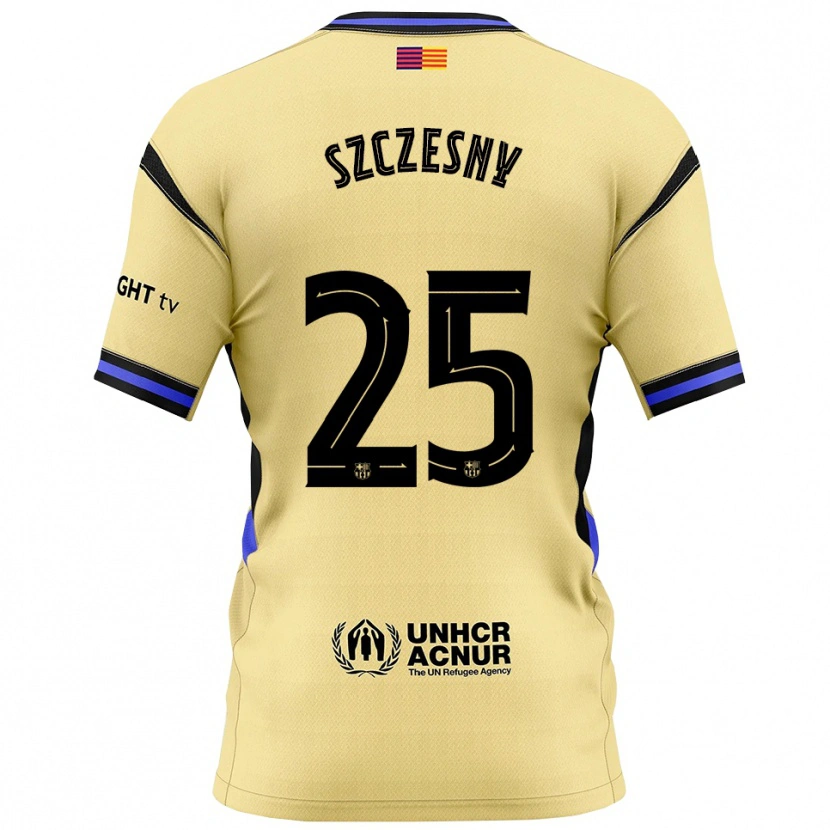 Danxen Män Wojciech Szczesny #25 Gul Svart Bortatröja Matchtröjor 2025/26 Tröjor T-Tröja