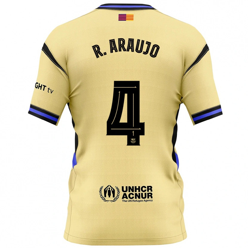Danxen Män Ronald Araujo #4 Gul Svart Bortatröja Matchtröjor 2025/26 Tröjor T-Tröja