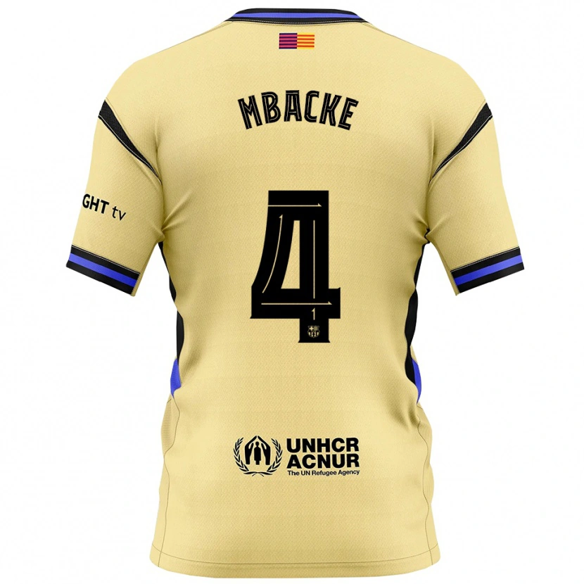 Danxen Män Mamadou Mbacke #4 Gul Svart Bortatröja Matchtröjor 2025/26 Tröjor T-Tröja