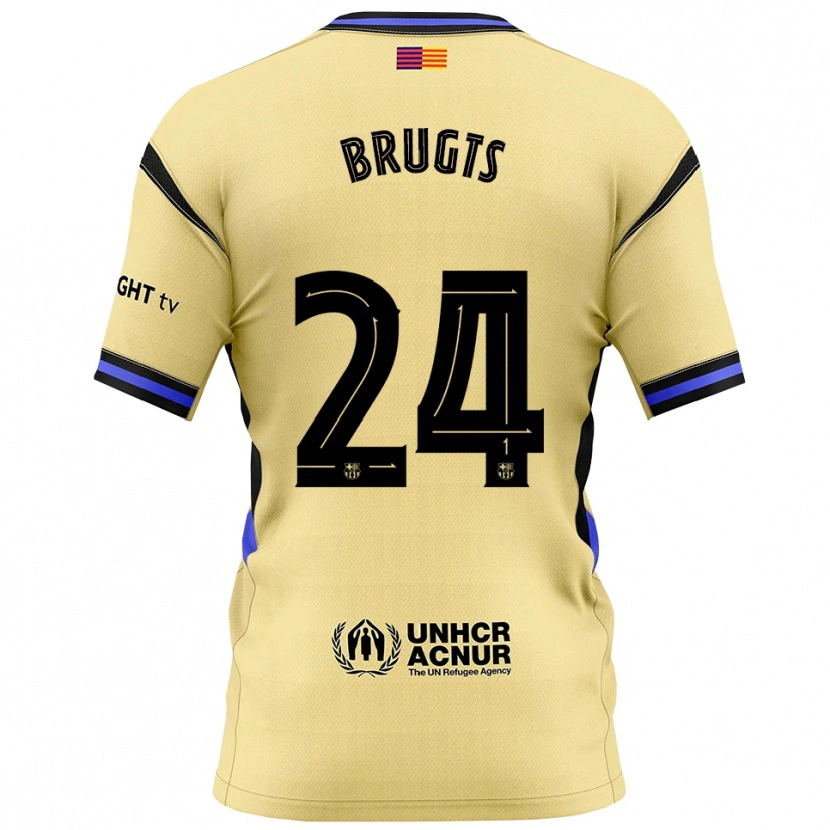 Danxen Män Esmee Brugts #24 Gul Svart Bortatröja Matchtröjor 2025/26 Tröjor T-Tröja