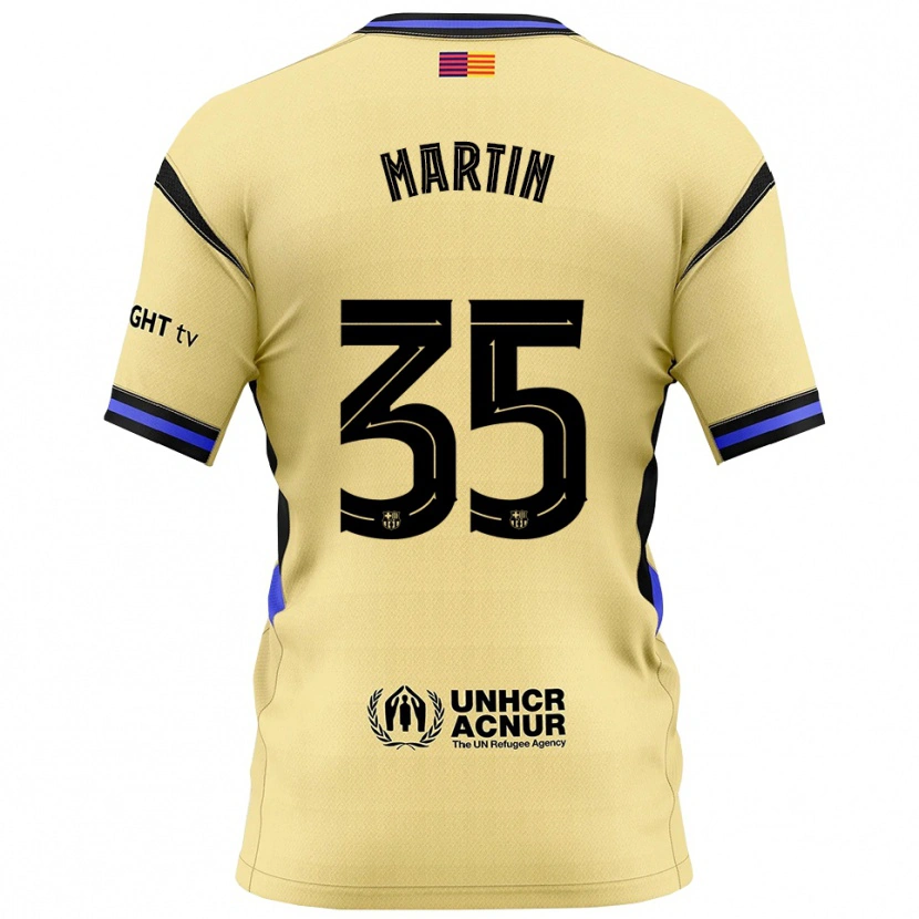 Danxen Män Gerard Martín #35 Gul Svart Bortatröja Matchtröjor 2025/26 Tröjor T-Tröja