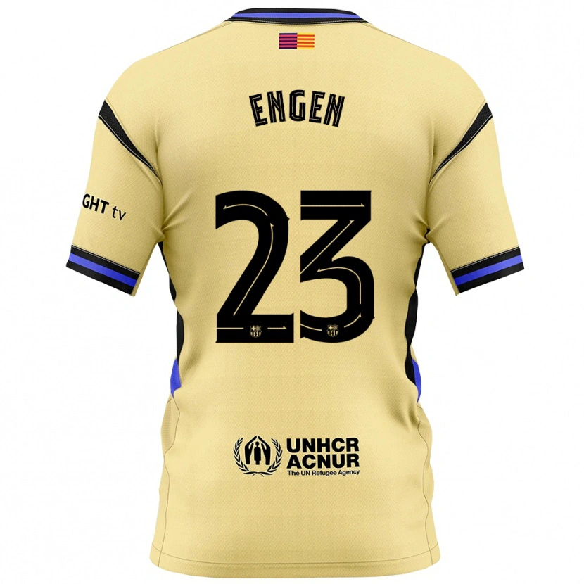 Danxen Män Ingrid Engen #23 Gul Svart Bortatröja Matchtröjor 2025/26 Tröjor T-Tröja